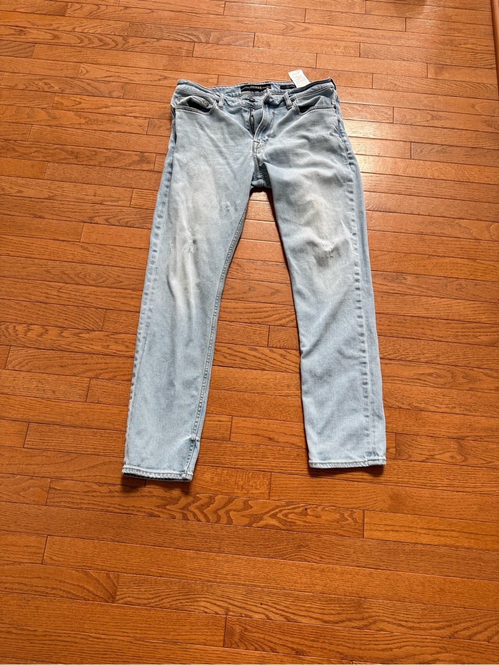 Guess Men’s Light Wash Slim Straight Jeans